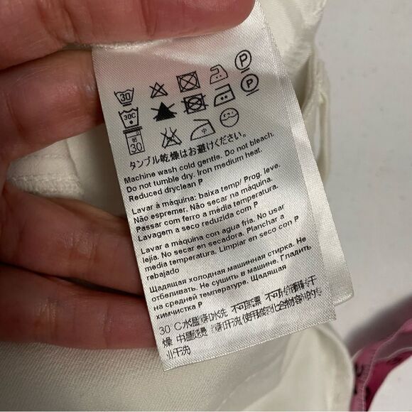 ESCADA WHITE MIDRISE SLIM ANKLE TROUSER PANTS,‎ zipped hems size 36 / small - Picture 8 of 13